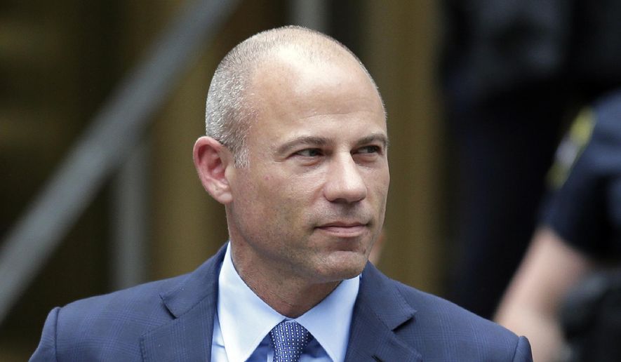 In this May 28, 2019, photo, California attorney Michael Avenatti leaves a courthouse in New York following a hearing. Avenatti&#x27;s lawyers say there is a strong likelihood that the once high-flying California attorney will testify at a New York trial where he is accused of swindling porn star Stormy Daniels out of a book deal&#x27;s proceeds. (AP Photo/Seth Wenig)
