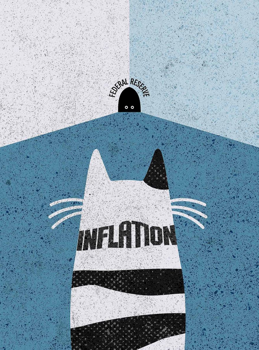 Inflation and Federal Reserve&#x27;s Mouse Hole Illustration by Greg Groesch/The Washington Times