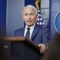 Dr. Anthony Fauci, director of the National Institute of Allergy and Infectious Diseases, became the face of the federal government’s COVID-19 policy when he stepped onto a White House podium in February 2020. (Associated Press) ** FILE **
