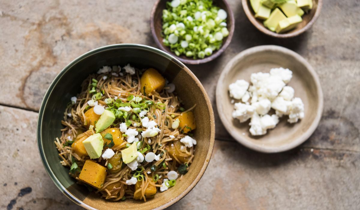 NextImg:Sopa seca with butternut squash: For tastier pasta, toast the noodles