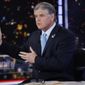 In this Aug. 7, 2019, photo, Fox News host Sean Hannity speaks during a taping of his show, &amp;quot;Hannity,&amp;quot; in New York. The House committee investigating the Jan. 6 U.S. Capitol insurrection has requested an interview and information from Hannity. (AP Photo/Frank Franklin II, File)