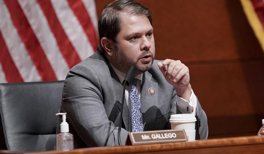 Rep. Ruben Gallego was among several Democratic lawmakers who also lashed out at the National Rifle Association over the slaughter. (Greg Nash/Pool via AP, File)
