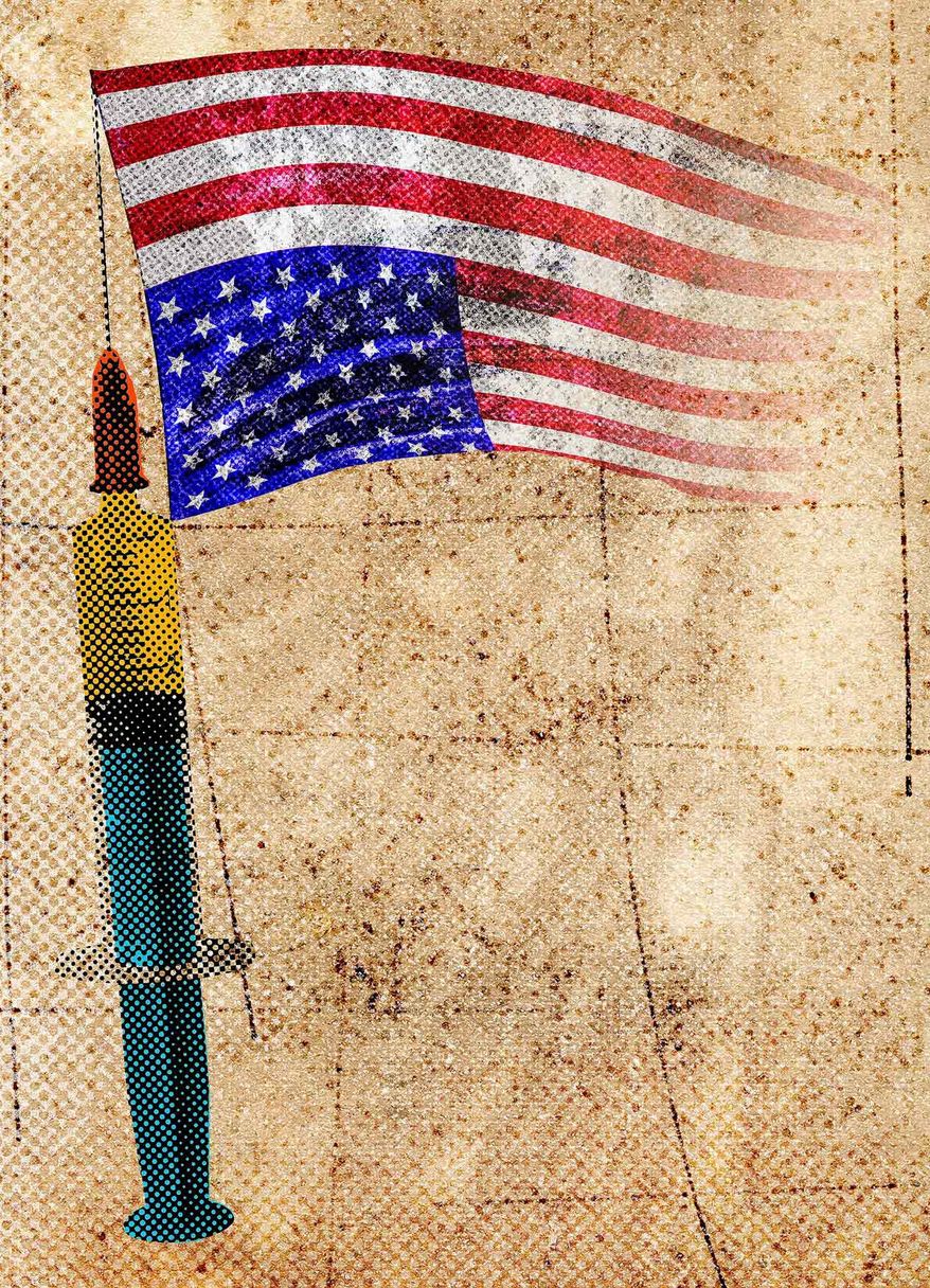 COVID-19 Vaccine Mandate Distress in America Illustration by Greg Groesch/The Washington Times