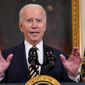 President Biden has held fewer press conferences during his first year in office than all five presidents who preceded him according to a meticulous count by Towson State University. (AP PHOTO)