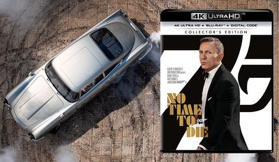 James Bond&#39;s Aston Martin DB5 stars in &quot;No Time to Die,&quot; available in the 4K Ultra HD format from Universal Studios Home Entertainment.