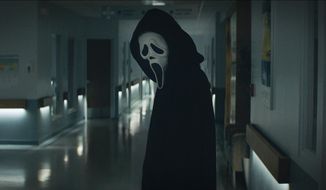 This image released by Paramount Pictures shows Ghostface in a scene from &amp;quot;Scream.&amp;quot; (Paramount Pictures via AP)