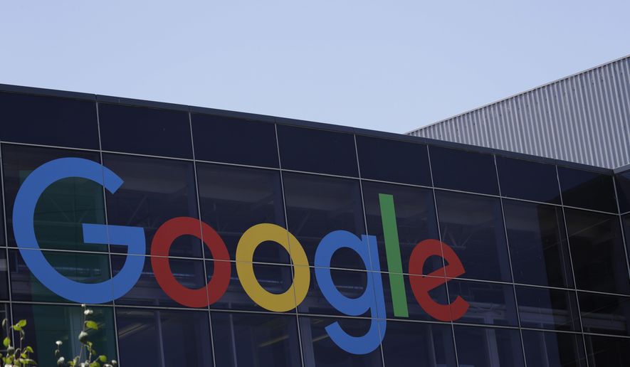 The Google logo is seen at the company&#x27;s headquarters in Mountain View, Calif., on July 19, 2016.   Gov. Gavin Newsom solicited donations totaling nearly $227 million from Facebook, Google, Blue Shield and other private California companies and organizations to combat the pandemic and help run parts of his administration. The report Thursday, Jan. 13, 2022 by the state’s political watchdog agency examines contributions solicited by an elected official to be given to another individual or organization. (AP Photo/Marcio Jose Sanchez, File)
