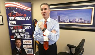 Virginia State Sen. Joe Morrissey, D-Richmond, speaks during an interview in his office on March 5, 2020, at the Capitol in Richmond, Va.  Virginia&#39;s outgoing Democratic governor has pardoned Morrissey, a Democratic state senator who was jailed after a sex scandal that involved a 17-year-old receptionist who later became his wife.  (AP Photo/Steve Helber, File)