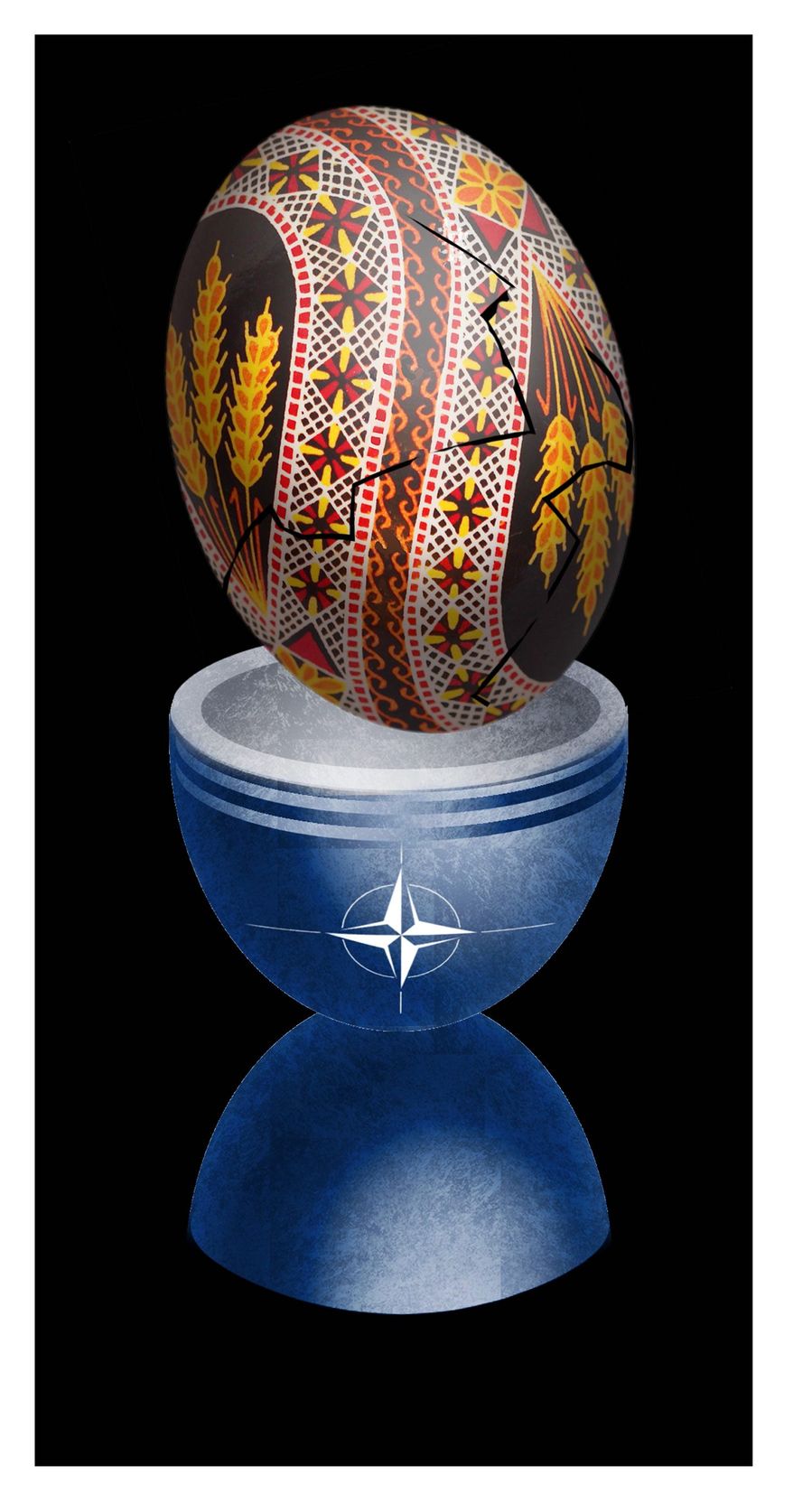 Illustration on Ukraine and NATO by Alexander Hunter/The Washington Times