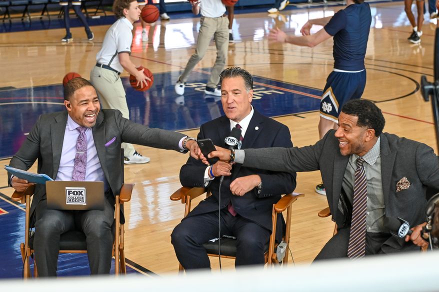 Fox Sports pregame show before the NCAA Men's basketball game between the Notre Dame Fighting Irish and Howard Bison at Burr Gymnasium on January 17th 2022 in Washington DC. (All Pro Reels)