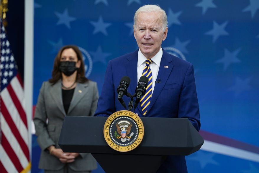 In this file photo, President Joe Biden speaks before a bill signing ceremony in the South Court Auditorium on the White House campus, Nov. 30, 2021, in Washington. On Jan. 19, 2022, Mr. Biden will hold his first press conference as president (AP Photo/Evan Vucci, File)  **FILE**