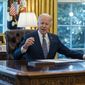 President Joe Biden speaks before signing an executive order to improve government services, in the Oval Office of the White House, Dec. 13, 2021, in Washington. (AP Photo/Evan Vucci, File)