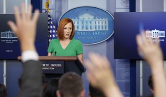 White House press secretary Jen Psaki speaks during the daily briefing at the White House in Washington, Friday, July 16, 2021. (AP Photo/Susan Walsh)
