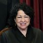 In this April 23, 2021, file photo, Associate Justice Sonia Sotomayor sits during a group photo at the Supreme Court in Washington. (Erin Schaff/The New York Times via AP, Pool, File)