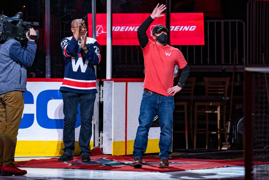 Salute to Service against the Ottawa Senators at Capital One Arena in Washington, D.C., Jan. 22, 2022. (Photo by Alexander Jonesi, All-Pro Reels.)