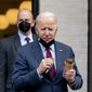 President Joe Biden leaves after stopping for ice cream at Jeni&#39;s Splendid Ice Creams in Washington, Tuesday, Jan. 25, 2022. (AP Photo/Andrew Harnik)