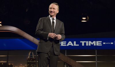 In a photo provided by HBO, Bill Maher speaks during the monologue of HBO&#39;s &quot;Real Time with Bill Maher&quot; on Friday, June 23, 2017, in Los Angeles. (Janet Van Ham/HBO via AP)  **FILE**