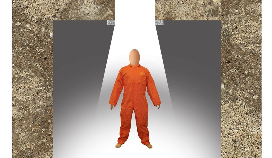 Illustration on prison solitary confinement reform by Alexander Hunter/The Washington Times