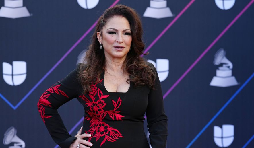 Gloria Estefan arrives at the 22nd annual Latin Grammy Awards on Thursday, Nov. 18, 2021, at the MGM Grand Garden Arena in Las Vegas. (Photo by Eric Jamison/Invision/AP) **FILE**