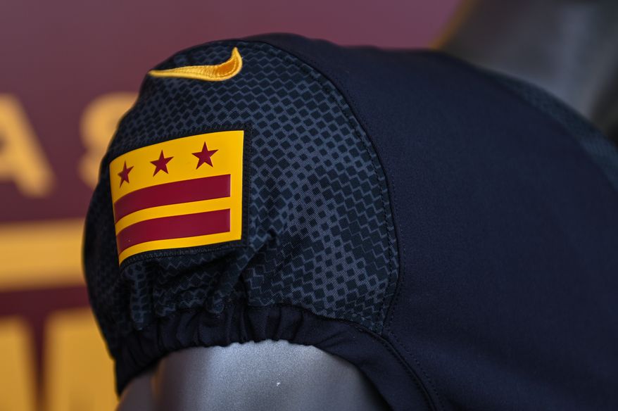 Details of the new uniforms of the Washington Commanders at FedEx Field on February 2nd 2022 in Landover MD. (Reggie Hildred/All-Pro Reels)
