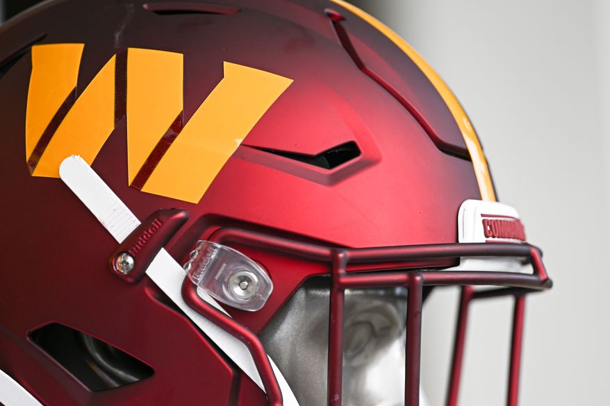 Details of the new uniforms of the Washington Commanders at FedEx Field on February 2nd 2022 in Landover MD. (Reggie Hildred/All-Pro Reels)