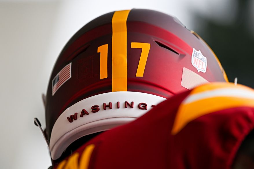 Details of the new uniforms of the Washington Commanders at FedEx Field on February 2nd 2022 in Landover MD. (Reggie Hildred/All-Pro Reels)
