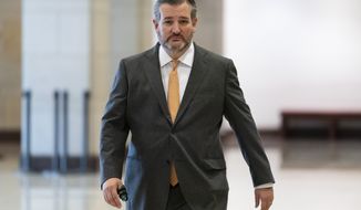 Sen. Ted Cruz, R-Texas, arrives for a closed-door briefing on Afghanistan on Capitol Hill in Washington, Wednesday, Feb. 2, 2022. (AP Photo/Carolyn Kaster)
