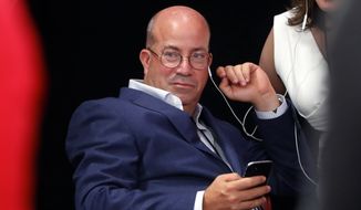 FILE - Jeff Zucker, Chairman, WarnerMedia News and Sports and President, CNN Worldwide listens in the spin room after the first of two Democratic presidential primary debates hosted by CNN on July 30, 2019, in the Fox Theatre in Detroit. CNN faces the challenge of navigating a pivotal moment in the news industry without its dominant leader, as Jeff Zucker&#39;s ouster because of a relationship with a colleague unleashed raw, angry feelings among some people he led.  (AP Photo/Paul Sancya, File)