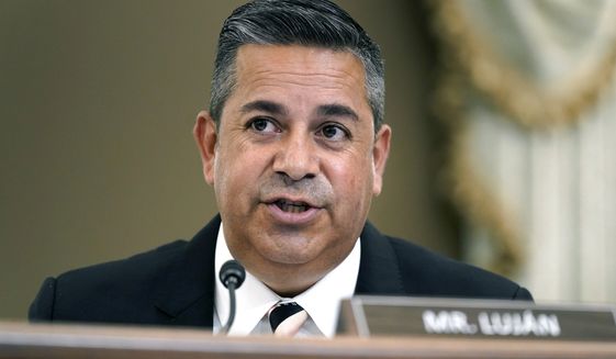 Sen. Ben Ray Lujan, D-N.M., speaks during a Senate Commerce, Science and Transportation Subcommittee on Consumer Protection, Product Safety and Data Security hearing on children&#39;s online safety and mental health, Sept. 30, 2021, on Capitol Hill in Washington. (AP Photo/Patrick Semansky, File)
