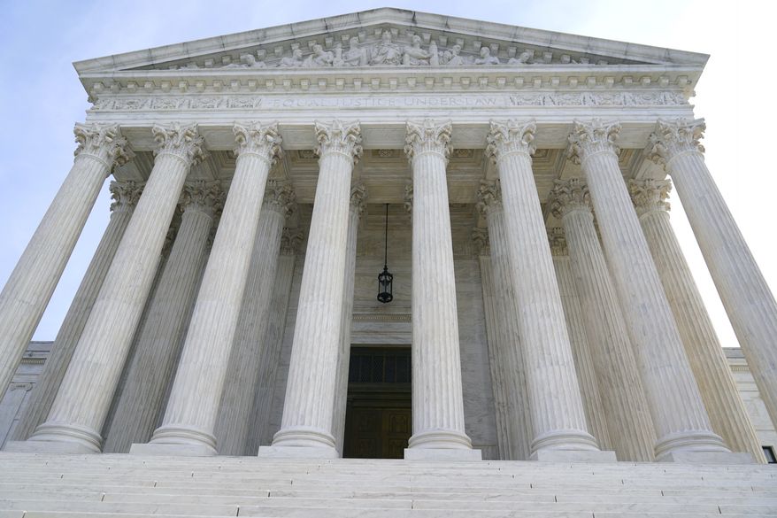 The U.S. Supreme Court on Wednesday, Jan.19, 2022, in Washington. (AP Photo/Mariam Zuhaib)