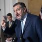 Sen. Ted Cruz, R-Texas, and fellow Republicans speaks to reporters about crime at the Capitol in Washington, Wednesday, Feb. 9, 2022. (AP Photo/J. Scott Applewhite)