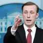 White House national security adviser Jake Sullivan gives an update about Ukraine during a press briefing at the White House, Friday, Feb. 11, 2022, in Washington. (AP Photo/Manuel Balce Ceneta)