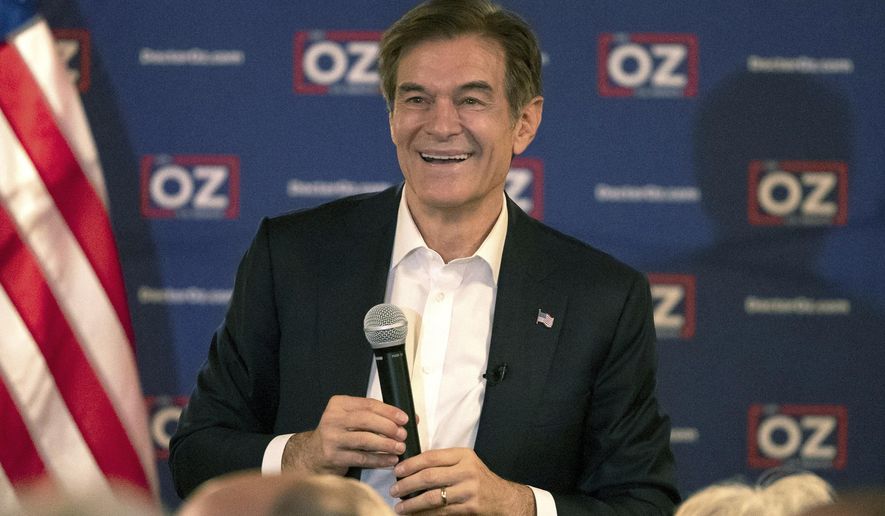 Mehmet Oz, a Republican candidate for U.S. Senate in Pennsylvania, best-known as the host of daytime TV&#39;s &amp;quot;The Dr. Oz Show,&amp;quot; speaks during a town hall campaign event at Arcaro and Genell in Old Forge, Pa., in this file photo from Jan. 19, 2022. Oz will be honored with a star on the Hollywood Walk of Fame in a ceremony Friday, Feb. 11, just as he&#39;s being attacked 2,000 miles away in a rival&#39;s TV ad saying he&#39;s to &amp;quot;Hollywood.&amp;quot; (Christopher Dolan/The Times-Tribune via AP)