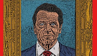 Andrew Cuomo illustration by Linas Garsys / The Washington Times