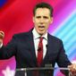 Sen. Josh Hawley, R-Mo., speaks at the Conservative Political Action Conference (CPAC) Thursday, Feb. 24, 2022, in Orlando, Fla. (AP Photo/John Raoux)