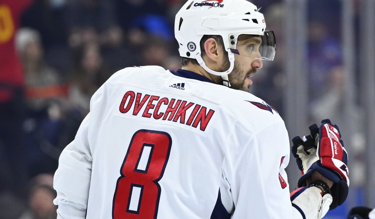 Caps’ Ovechkin ties Jagr for 3rd on NHL career goals list