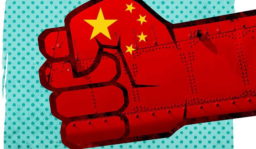 Iron Fist of China on Taiwan Illustration by Greg Groesch/The Washington Times
