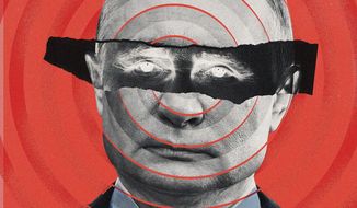 Illustration on Putin&#x27;s mental state by Linas Garsys/The Washington Times