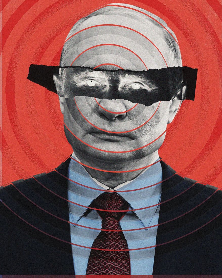 Illustration on Putin&#39;s mental state by Linas Garsys/The Washington Times