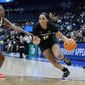 Vanderbilt&#39;s Brinae Alexander (15) drives against Texas A&amp;amp;M&#39;s Maliyah Johnson (14) in the first half of an NCAA college basketball game at the women&#39;s Southeastern Conference tournament Wednesday, March 2, 2019, in Nashville, Tenn. (AP Photo/Mark Humphrey) **FILE**