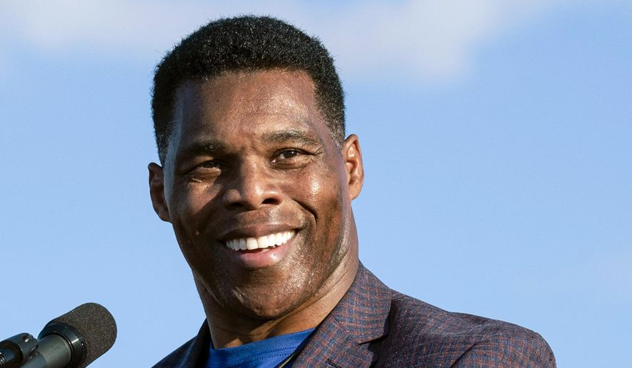 Georgia Republican Senate candidate Herschel Walker speaks during former President Donald Trump&#39;s Save America rally in Perry, Ga., on Sept. 25, 2021. (AP Photo/Ben Gray, File)
