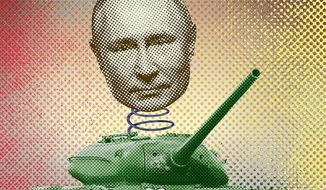 Putin&#39;s Ukraine war illustration by The Washington Times