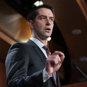 Sen. Tom Cotton, R-Ark., speaks with reporters on Capitol Hill, Wednesday, March 10, 2022, in Washington. (AP Photo/Alex Brandon) ** FILE **