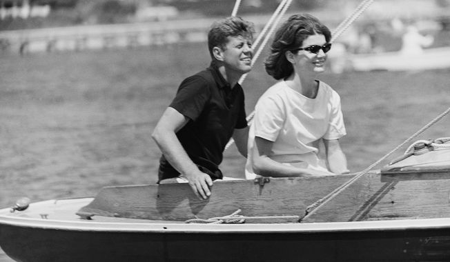 Democratic presidential nominee Sen. John F. Kennedy and wife Jacqueline in cockpit of their sailboat, Victura, at Hyannis Port, Mass., Aug. 7, 1960. The senator took advantage of ideal weather to get in some sailing before leaving for Washington. &amp;quot;The First Kennedys,&amp;quot; a new book that sheds light on the impoverished immigrants from Ireland whose descendants would include John F. Kennedy and Robert F. Kennedy, offers hope to America&#x27;s latest arrivals from Afghanistan, Ukraine and other global hot spots. (AP Photo, File)