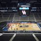 The University of Houston NCAA college men&#39;s basketball team practices at PPG Paints Arena in Pittsburgh, Thursday, March 17, 2022. Houston is to face UAB in the first round of the NCAA Division 1 men&#39;s basketball tournament on Friday. (AP Photo/Gene J. Puskar)
