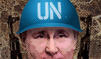 United Nations Security Council, Putin and Ukraine Illustration by Greg Groesch/The Washington Times