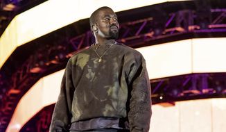 This April 20, 2019, file photo shows Kanye West performing at the Coachella Music and Arts Festival in Indio, Calif. (Photo by Amy Harris/Invision/AP, File)