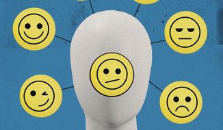 Illustration on the Age of Emotion and canceled thought by Linas Garsys/The Washington Times