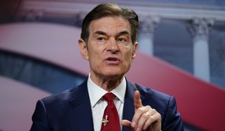 Mehmet Oz takes part in a forum for Republican candidates for U.S. Senate in Pennsylvania at the Pennsylvania Leadership Conference in Camp Hill, Pa., Saturday, April 2, 2022. (AP Photo/Matt Rourke) ** FILE **