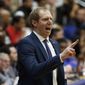 Seton Hall interim coach Grant Billmeier gives instructions to his team during the second half of an NCAA college basketball game against Wagner Tuesday, Nov. 5, 2019, in South Orange, N.J. (AP Photo/Noah K. Murray) **FILE**